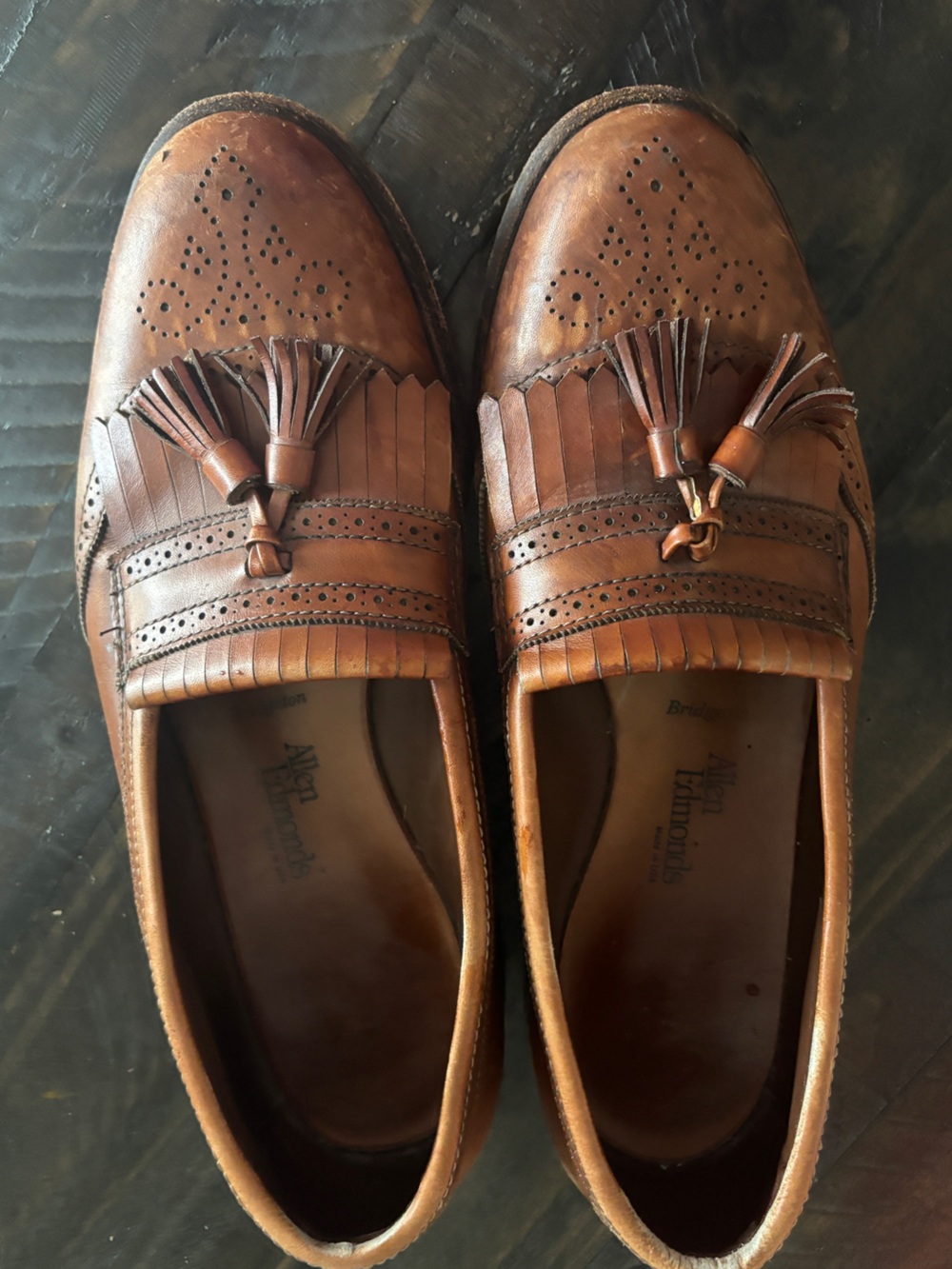 Allen Edmonds Bridgeton Brown Leather Tassel Loafers